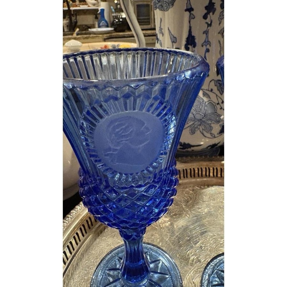 George Washington Blue Goblets (2) LE Smith Bicentennial America250 Celebration - Picture 5 of 12